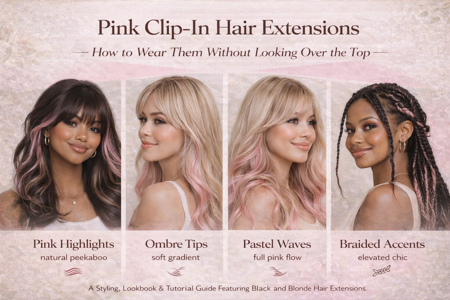 Pink Clip-In Hair Extensions: How to Wear Them Without  display picture 1
