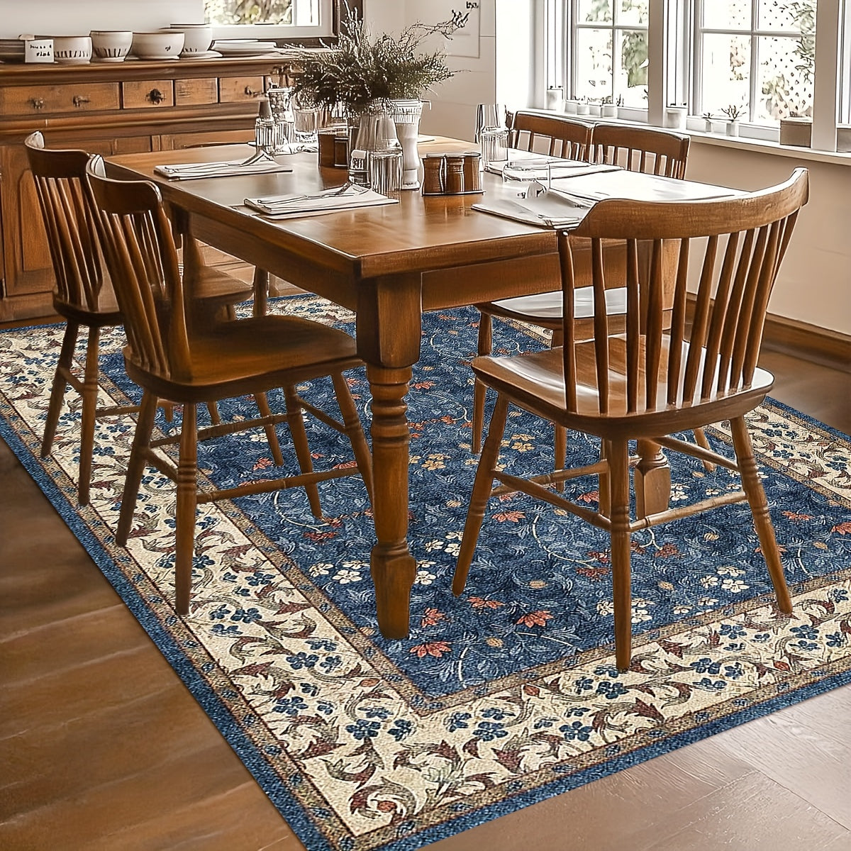 1pc KOKOLOLEE Luxury Bohemian Paisley/Striped//Tortoiseshell Carpet - Non-Slip Machine Washable Soft Rectangular Suitable for, Bedroom, - Jumbo Sizes Available, Decor, 100% Polyester Fiber