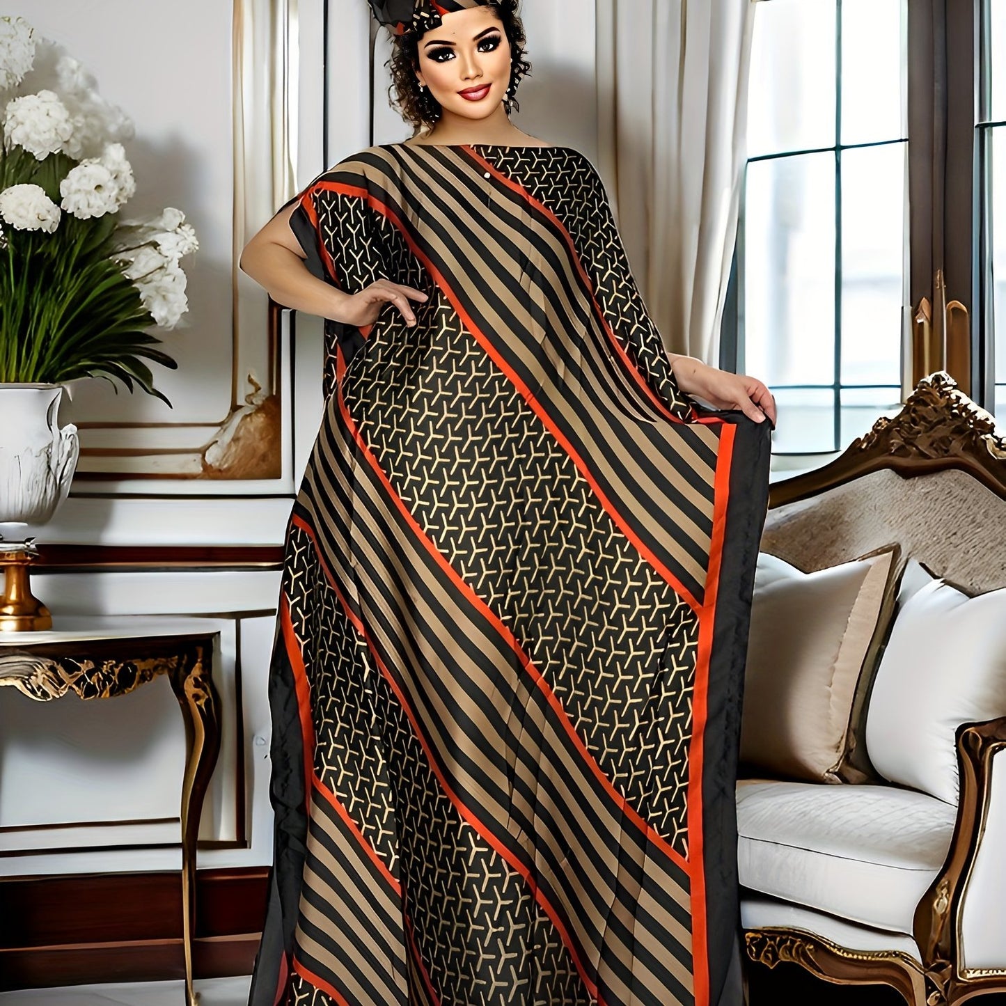 Middle Eastern Robe + Scarf | Kaftan Abaya