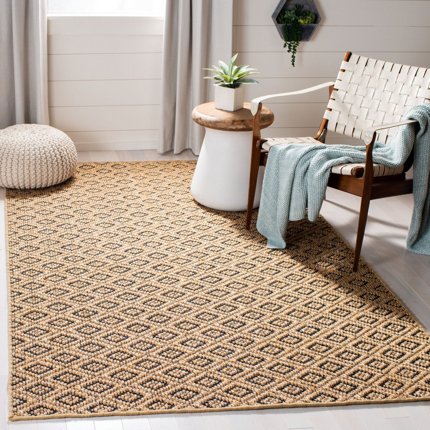 Indoor Power Loomed Easy Care Sisal Area Rug For Home Decor Rug for Living Room, Bedroom, Dining Room, Home Office, Basement