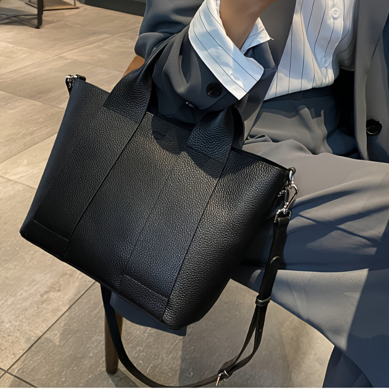 Leather Crossbody Bag Minimalist Leather Handbag, Women's Crossbody Bag, Fashionable Solid Color Handbag, Minimalist Crossbody Bag