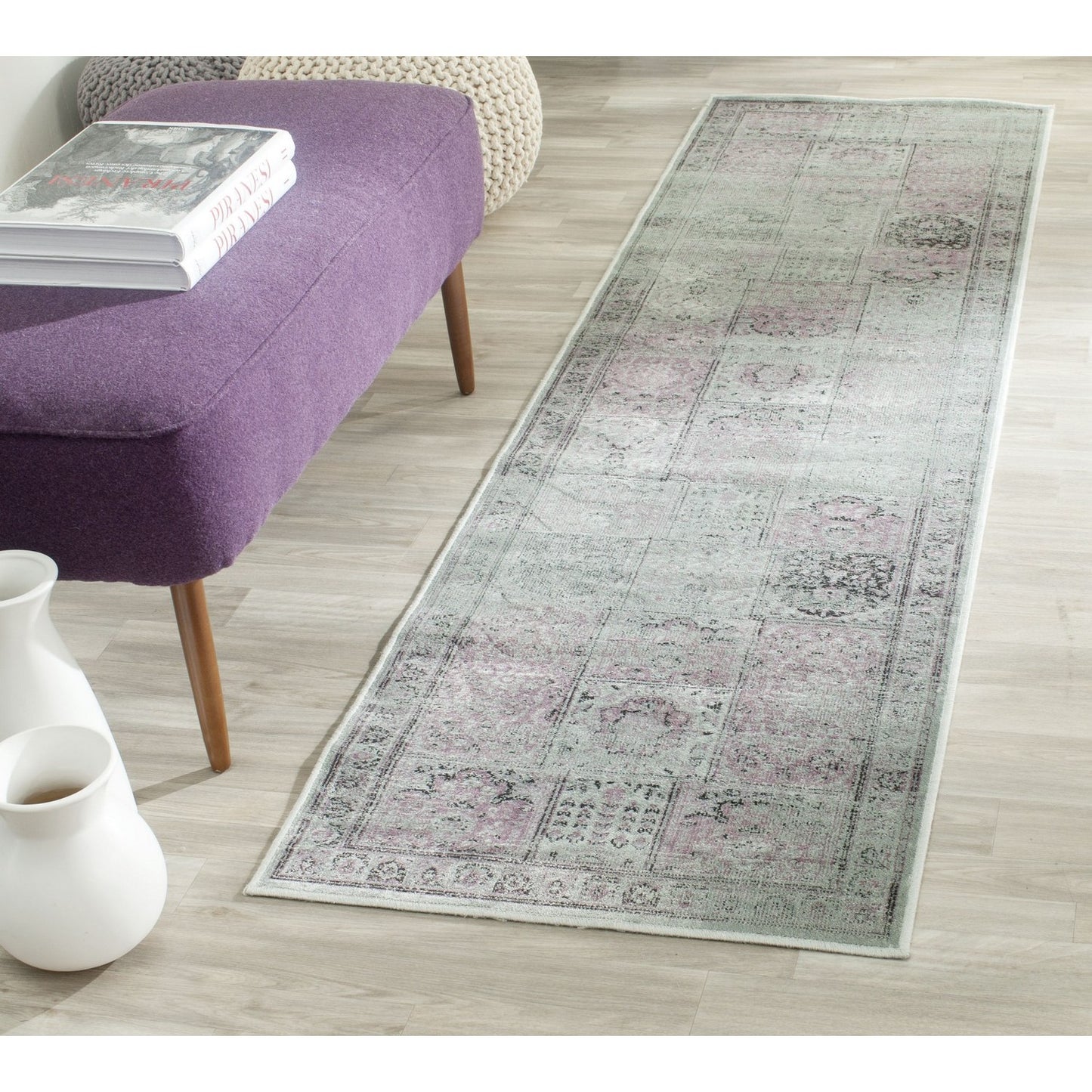 Vintage Collection VTG127 Non-Slip Indoor Power Loomed Easy Care Area Medium Rug For Home Decor Rug for Living Room, Bedroom,Turkish Carpet, Dining Room, Home Office, Basement
