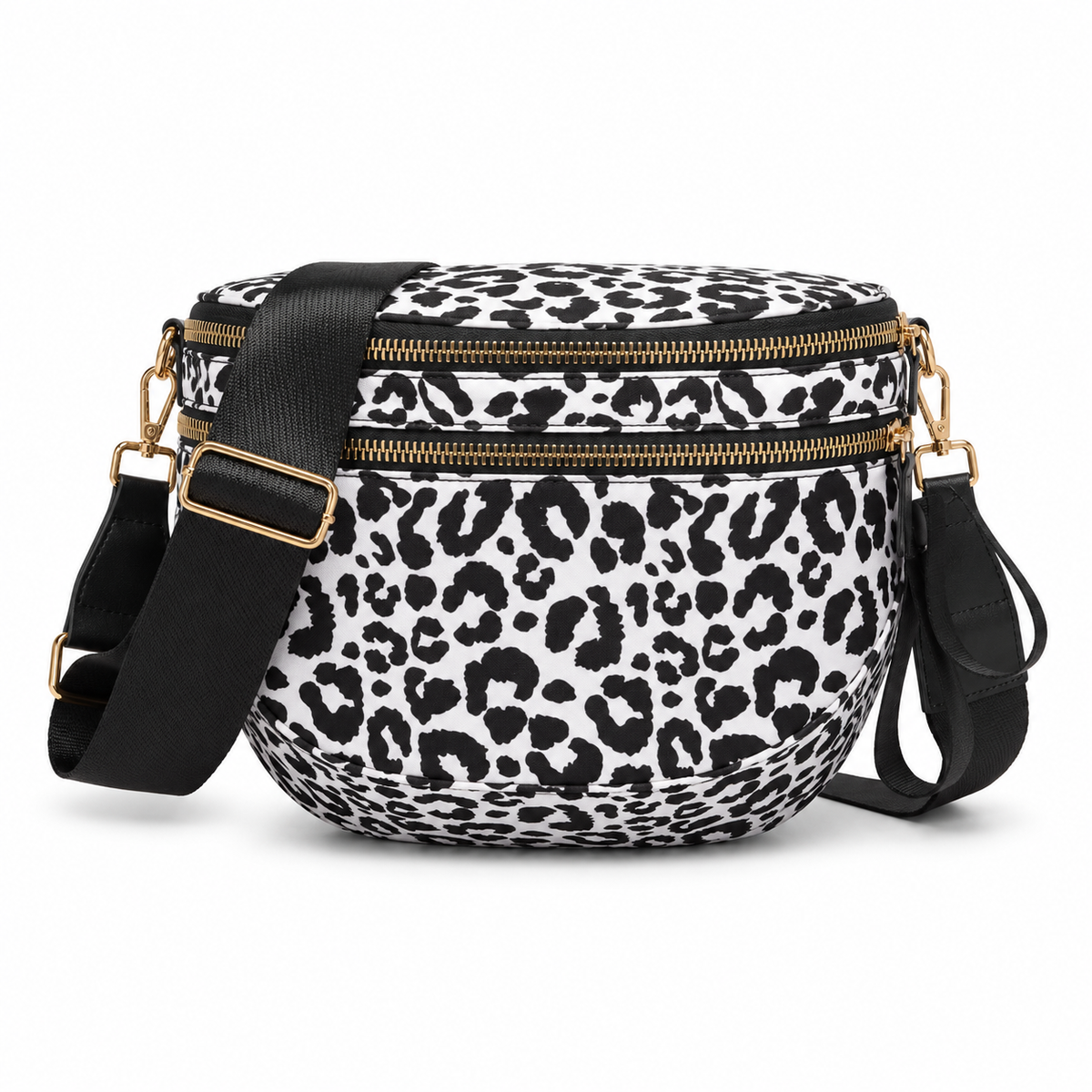 Leopard Print Adjustable Sling Crossbody Bag
