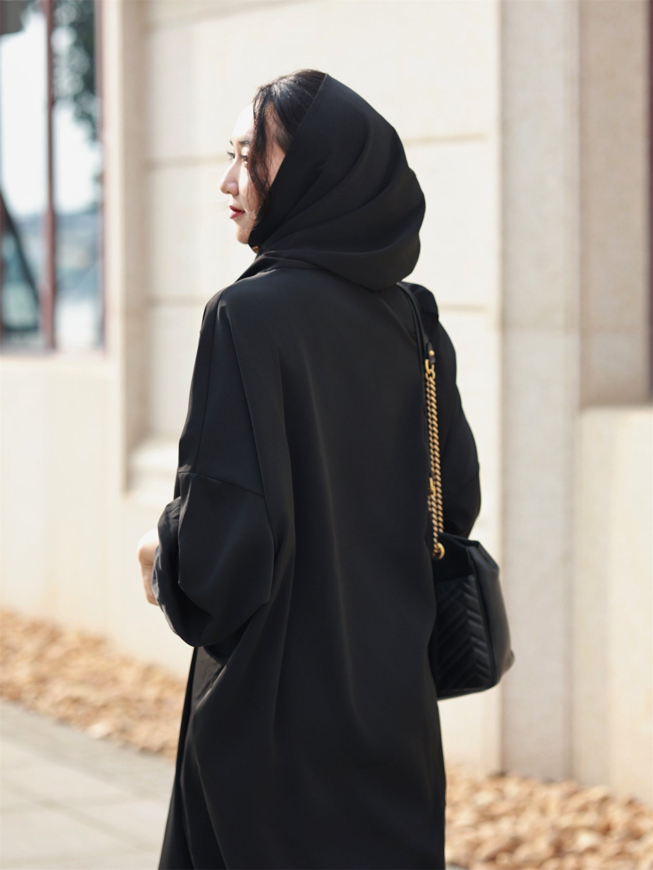 Women'S Loose Modest Jibab Abaya with Headscarf - Long Sleeve, Polyester, Non-Stretch Fabric | Ideal for Ramadan and Daily Wear, Casual Style, Allseason Abaya | Elegant Abaya | Polyester Abaya