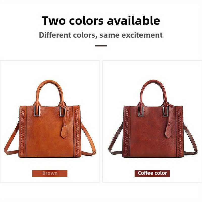 Genuine Leather Women's Handbags, Niche Women's Crossbody Bag, Large-Capacity Soft Leather Tote Bags