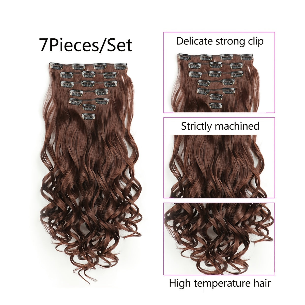 22 Inch Full Head Clip In Hair Extensions