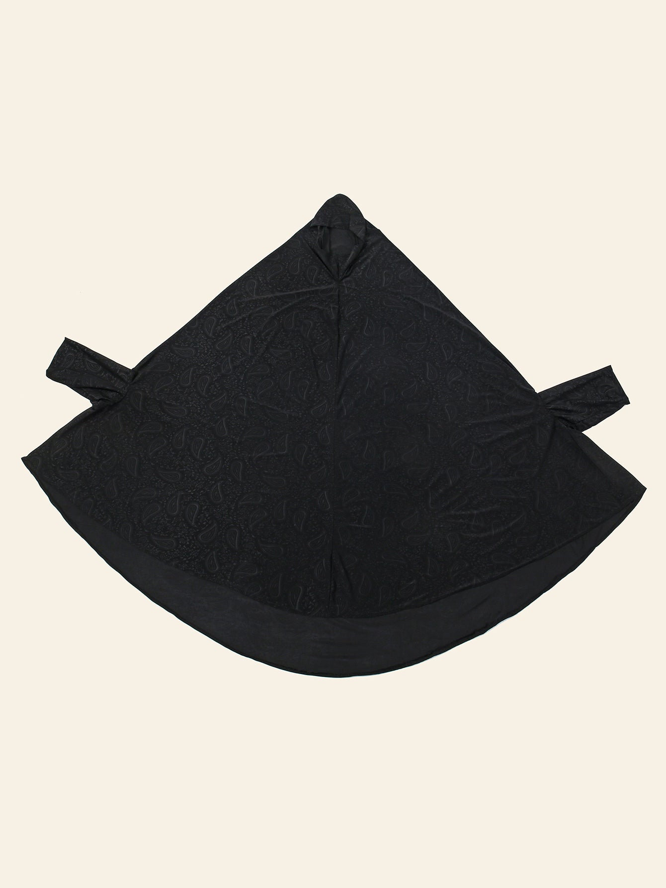 Women's Elegant Muslim Abaya Burqa Dress with Full Sleeves & Double Bar Headscarf - Solid Black Islamic Prayer Dress, Modest Eid Al-Fitr Outfit, Machine Washable All-Season Traditional Clothing