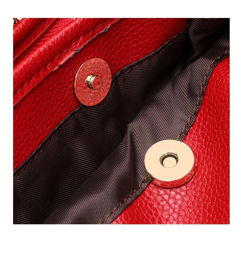 Genuine Leather Women's Handbag - Large Capacity Tote Bag with Adjustable Shoulder Strap