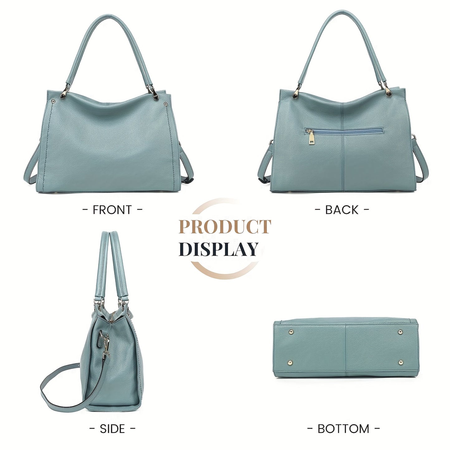Elegant Leather Handbag, Women's Tote Bag, Versatile Single Shoulder Sling Bag