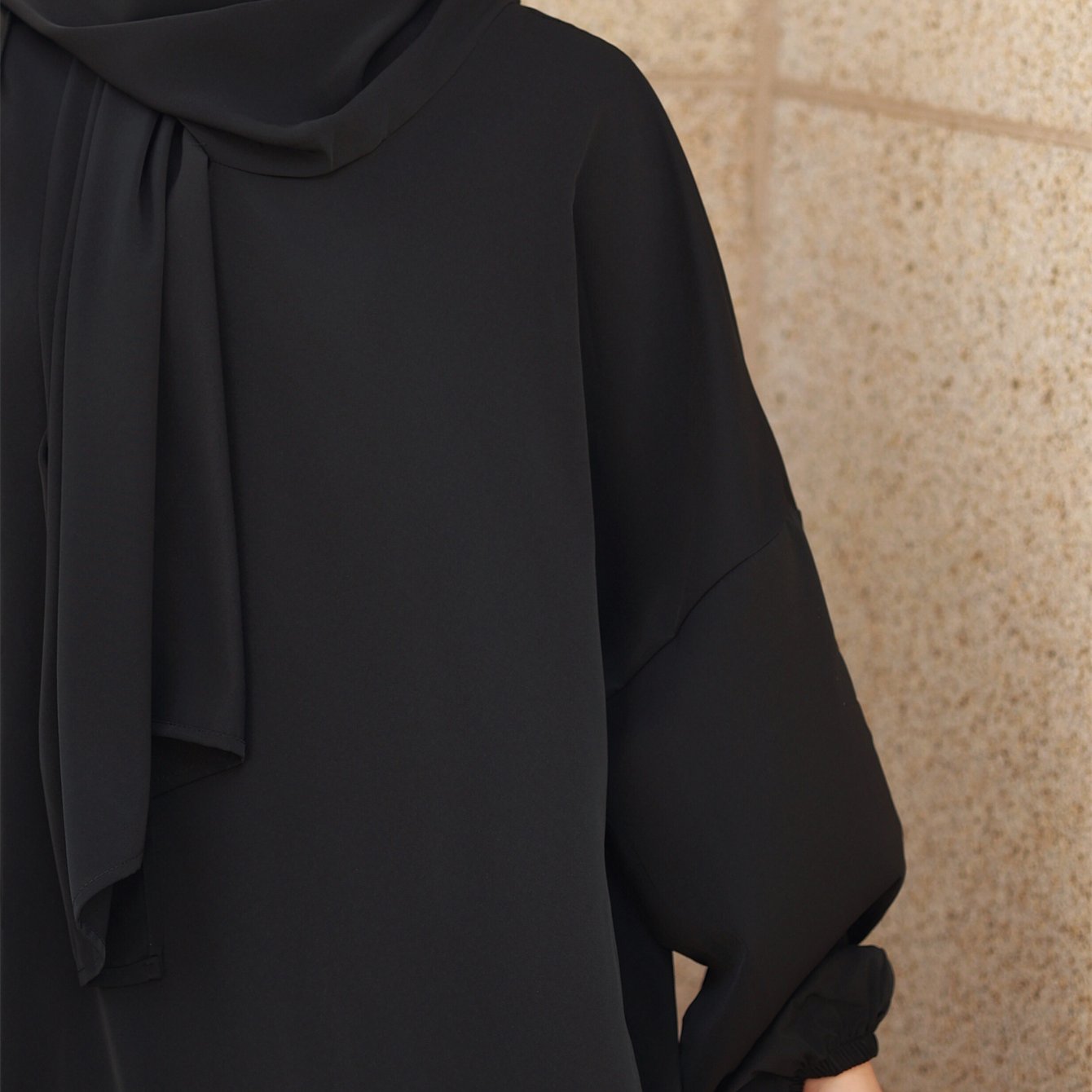 Women'S Loose Modest Jibab Abaya with Headscarf - Long Sleeve, Polyester, Non-Stretch Fabric | Ideal for Ramadan and Daily Wear, Casual Style, Allseason Abaya | Elegant Abaya | Polyester Abaya