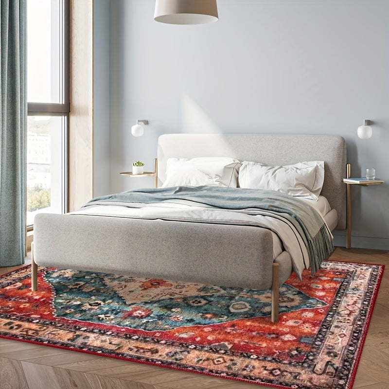 Extra Large Area Mat - Non-Slip Backing & Machine Washable Soft Carpet, Extra Large Floor Mat (Over 70.87inch) for Living Room, Bedroom, Office - Red/Blue/Beige/Black/Teal/Orange/White/Gray/ - Durable Polyester Rug for Modern