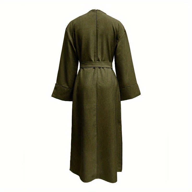 Women's Islamic Abaya Burqa - Elegant Middle Eastern Robe with Loose Fit, Modest Muslim Gown for Everyday & Special Occasions - Available in Olive Green/, Islamic Clothing for Women