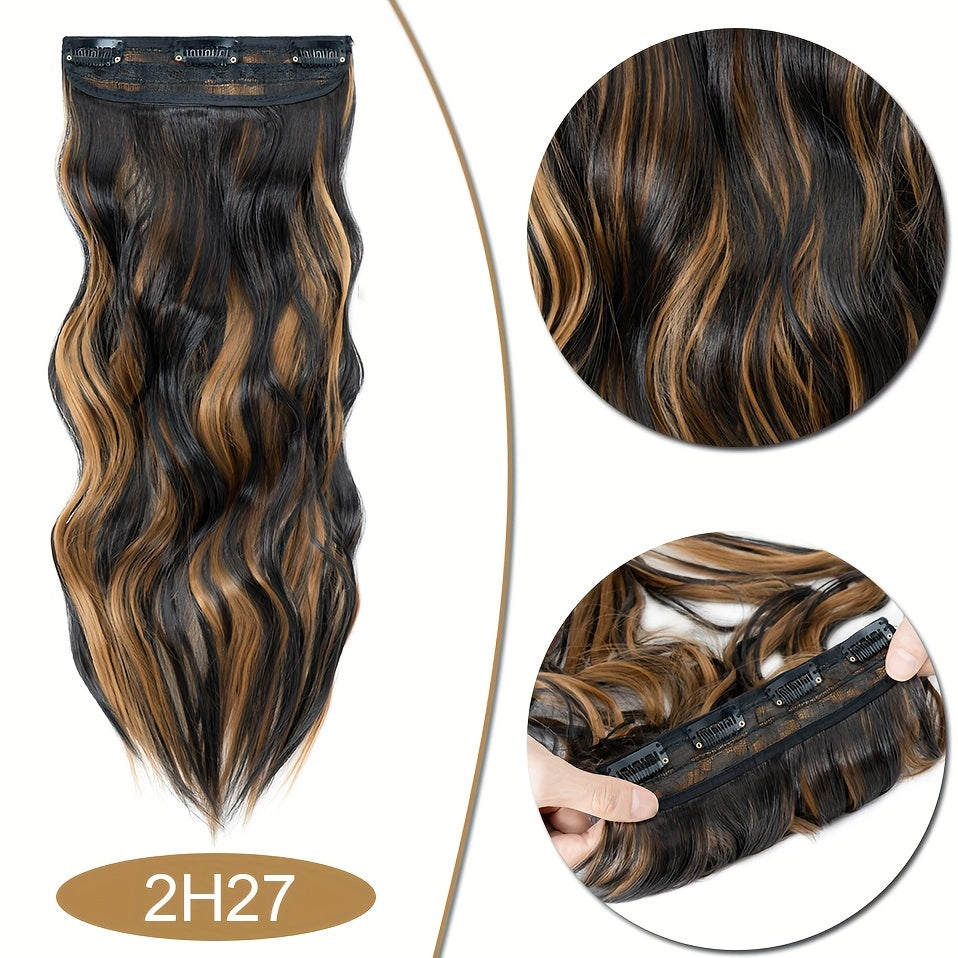 4Pcs/set 22inch Long Curly Hairpieces Ombre Hairpieces for Women