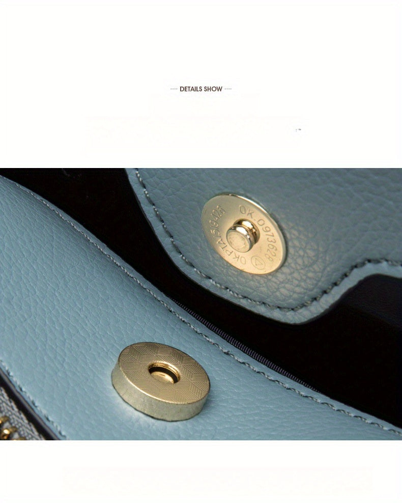 Large Capacity 2025 New Women's Bag, Genuine Leather Handbag for Women, Stylish Crossbody Commuter Women's Bag