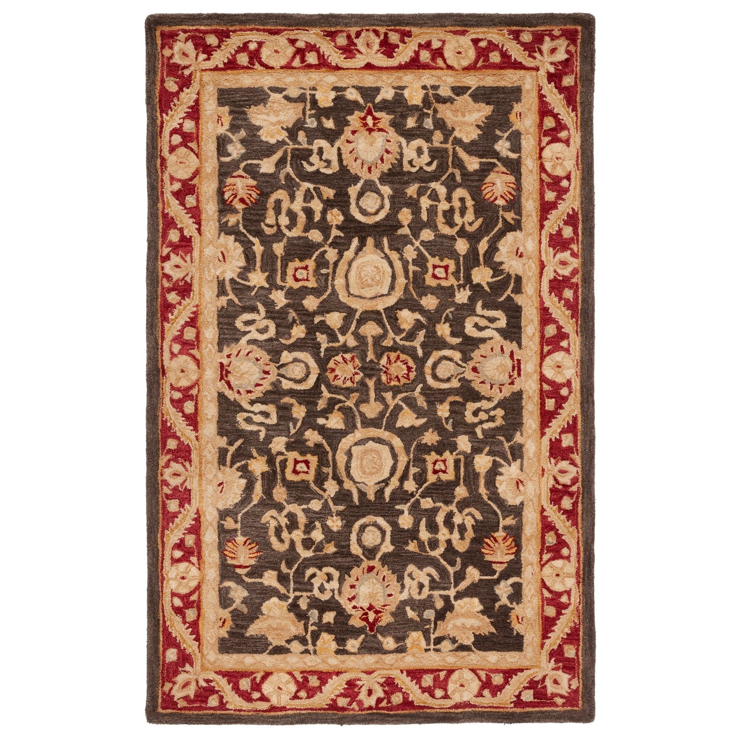 Collection AN548 Indoor Hand Made Oriental Traditional Style Easy Care Area Rug For Home Decor Rug for Living Room, Bedroom, Dining Room, Home Office, Basement