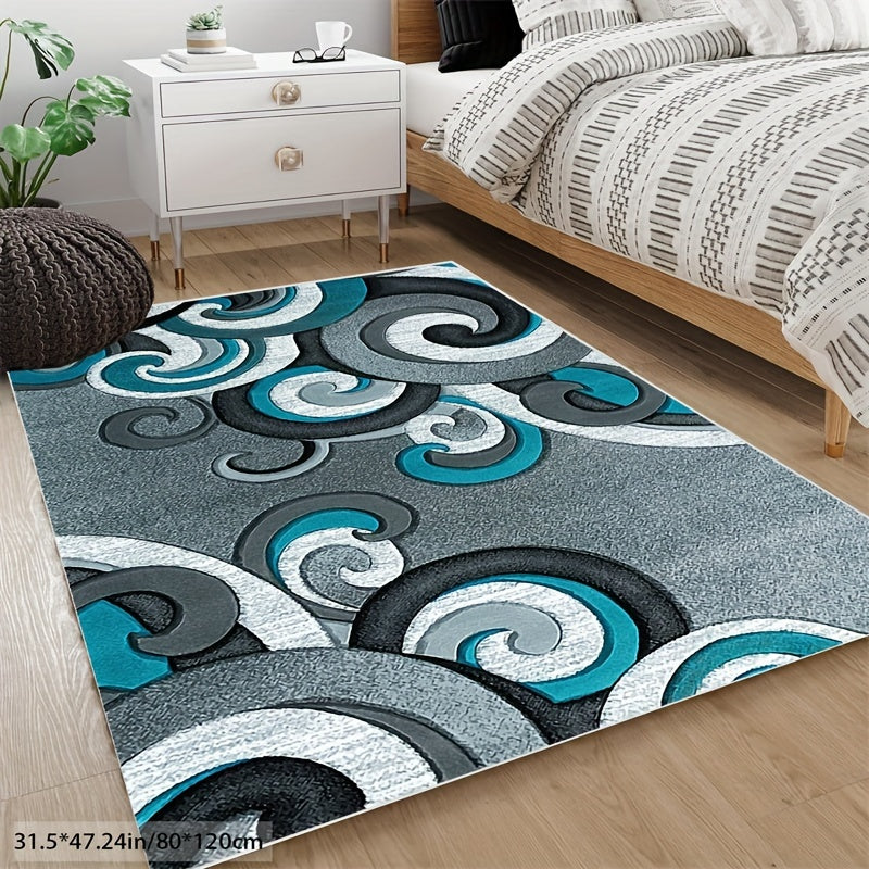 Abstract Mat Area Rugs for Living Room Dining Lounge Bedroom Marble Mat Soft Medium Pile Large Mat for Easy Care Modern Rugs Living Room
