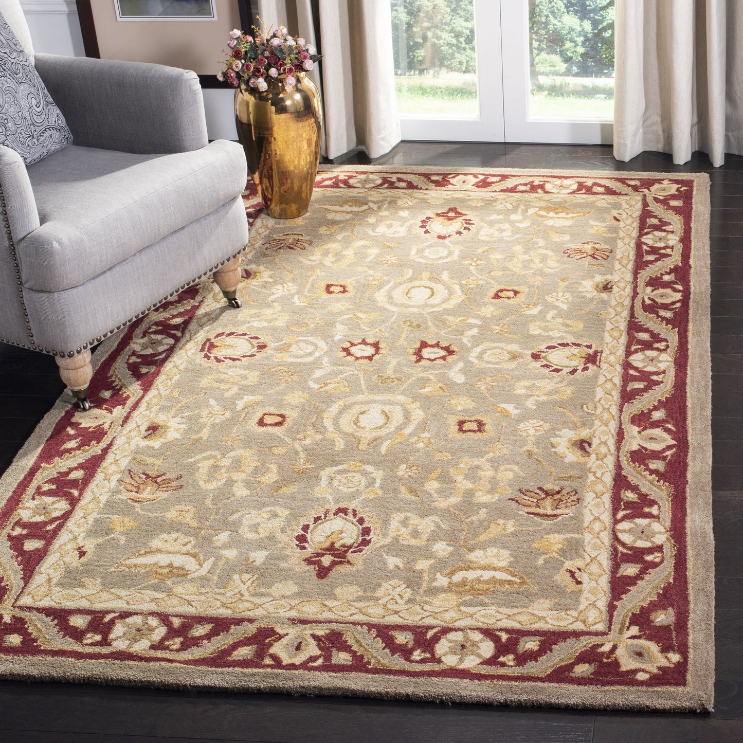 Collection AN548 Indoor Hand Made Oriental Traditional Style Easy Care Area Rug For Home Decor Rug for Living Room, Bedroom, Dining Room, Home Office, Basement