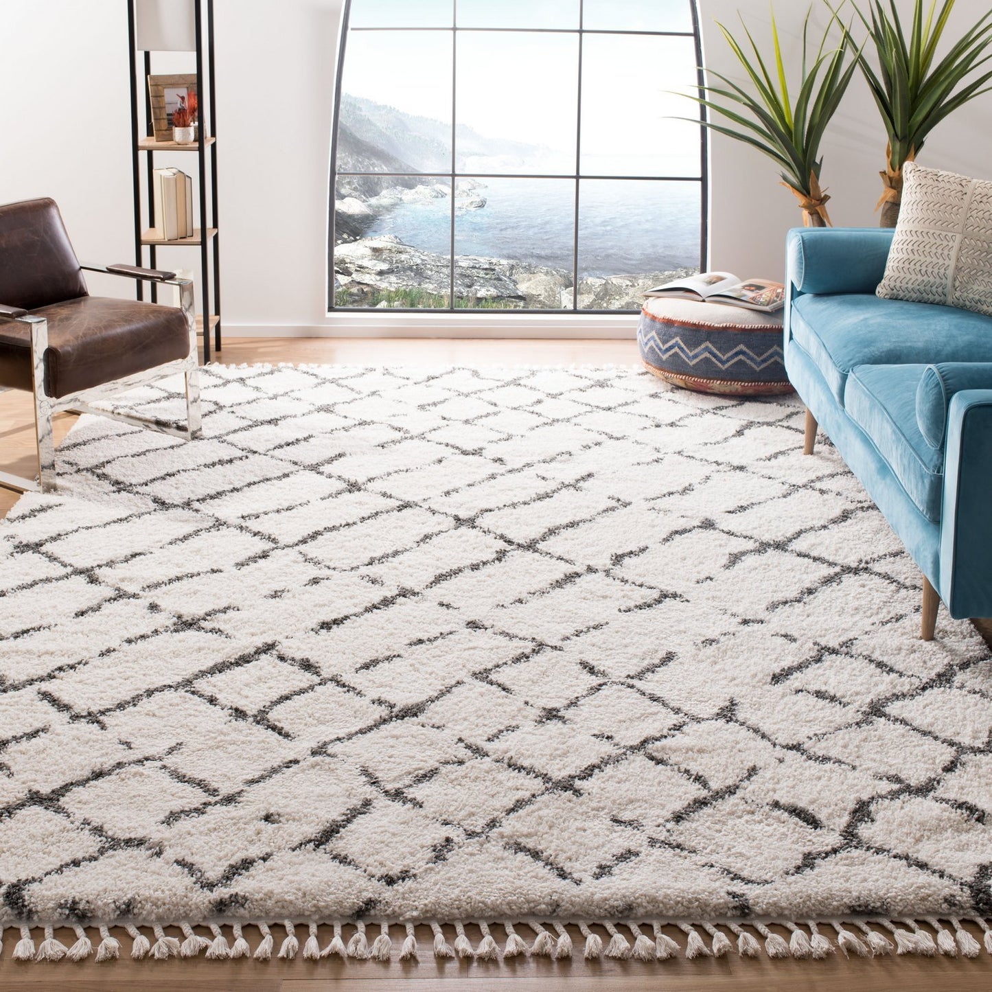 Shag & Flokati Indoor Power Loomed Easy Care Area Rug For Home Decor Rug for Living Room, Bedroom, Dining Room, Home Office, Basement