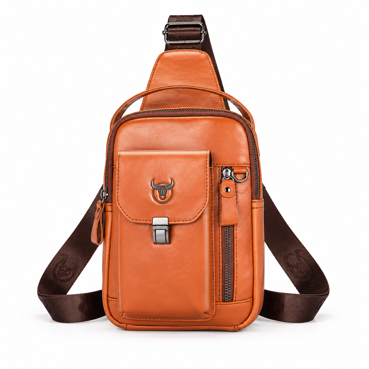 Classic Cognac Brown Everyday Sling Bag
