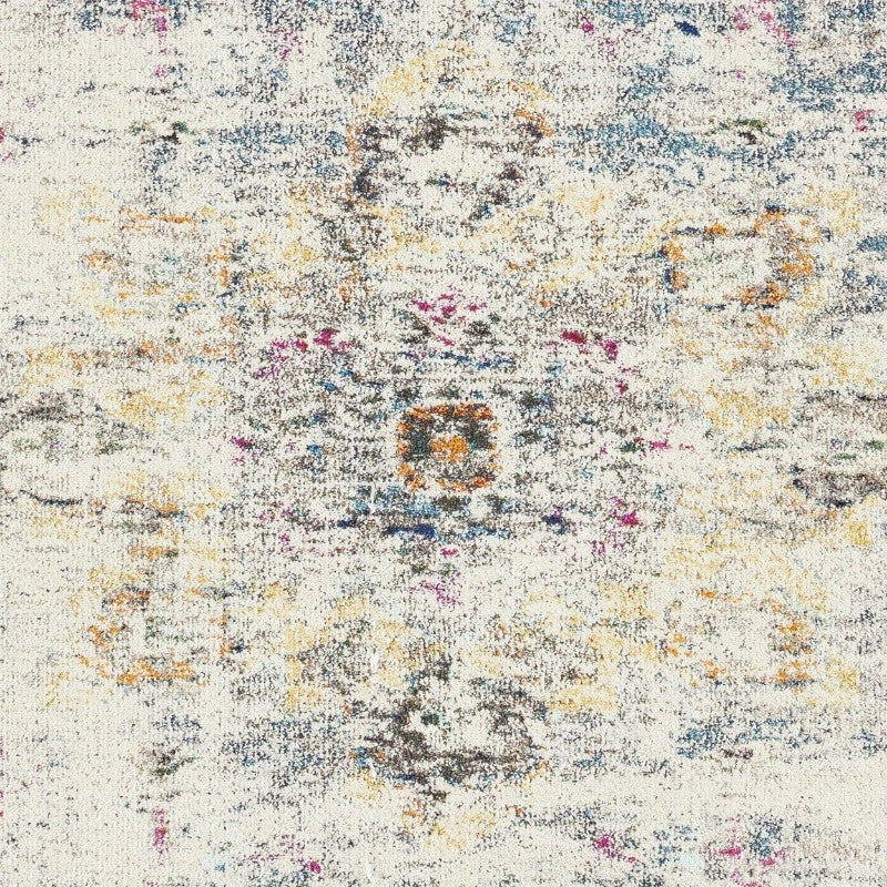 Madison Dalia Vintage Traditional Area Round Rug Grey Golden 5' x 5' Round