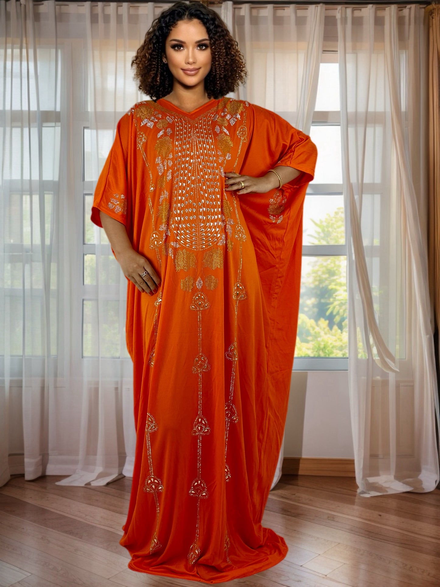 Plus Size, Women's Turkish Abaya Long Kaftan - Elegant Islamic Gown with Voluminous flowy design, Non-Transparent Full Coverage Dress for Everyday & Special Occasions