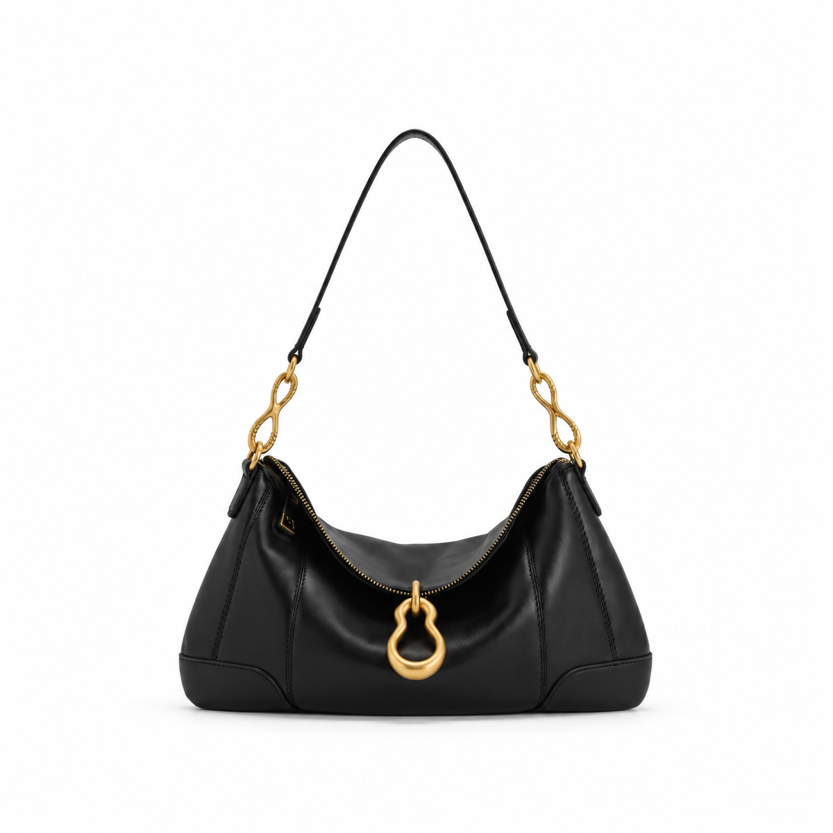 Elegant Black Hobo Shoulder Bag