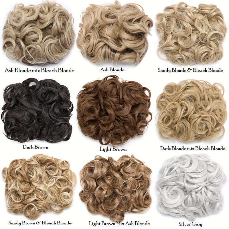 Curly Bun Extensions Scrunchie Combs In Messy Bun Hair Piece For Women