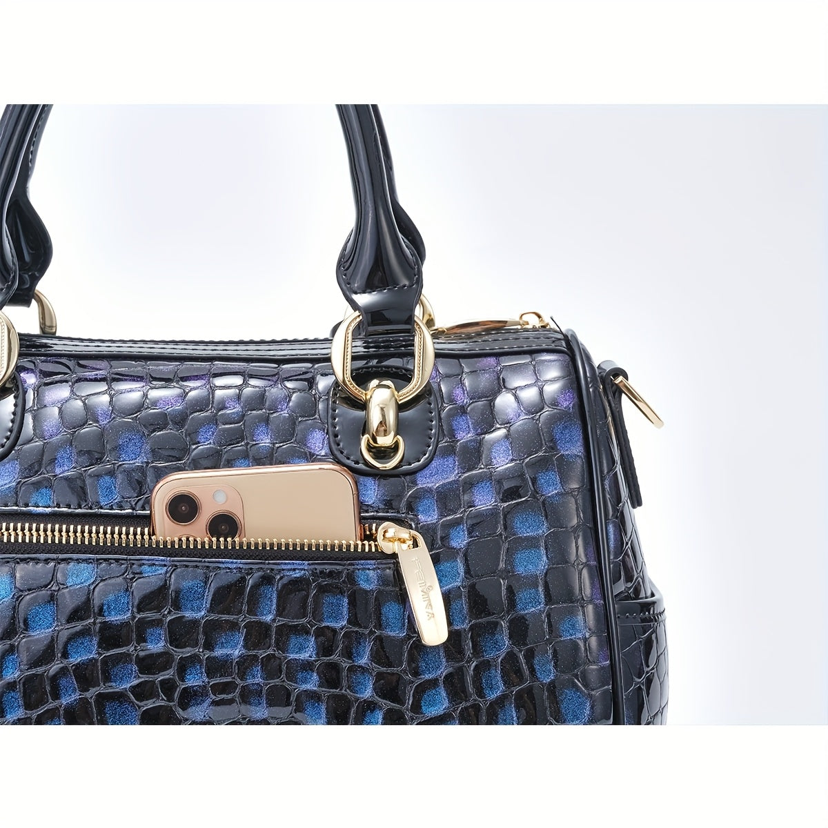 Crocodile Leather Crossbody Bags For Women, Large Leather Duffel Handbags For Women, Luxury Designer Bag, Over Shoulder Bag, Genuine Leather Large Tote Bag, Large Capacity