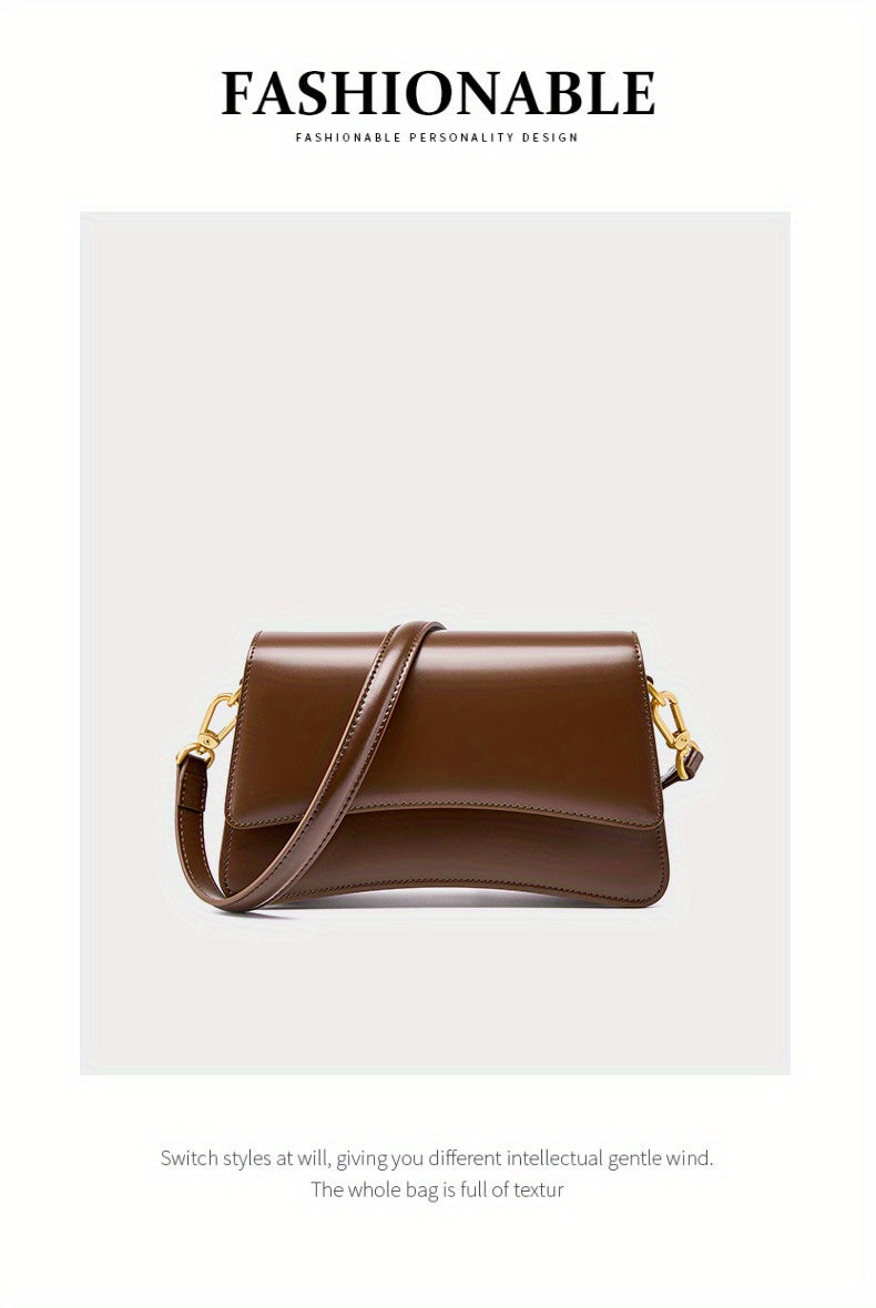 New Leather Bag High Quality Leather Single Shoulder Crossbody Shoulder Bag, 2025 New Versatile Underarm Bag for Women