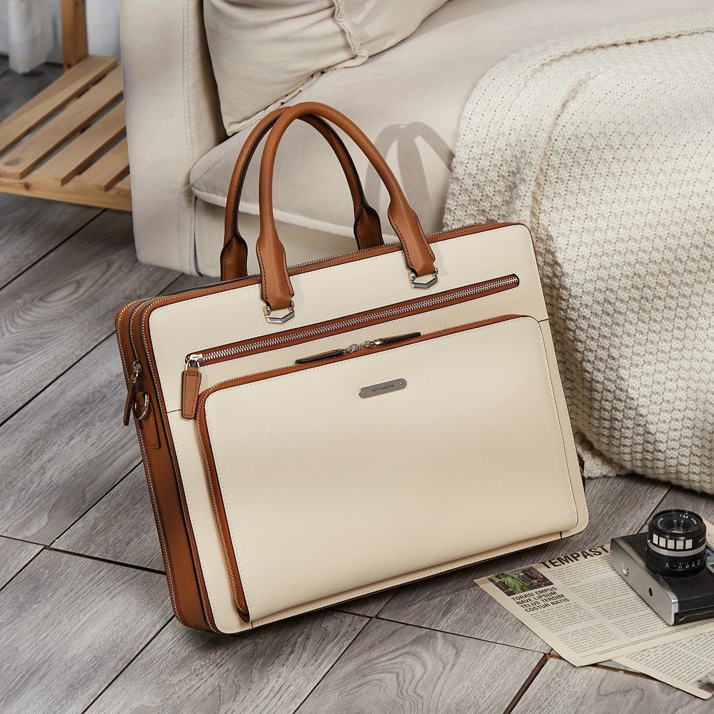 Briefcases For Men Laptop Leather Bag 15.6 Inch Computer Messenger Shoulder Slim Bag Business Travel