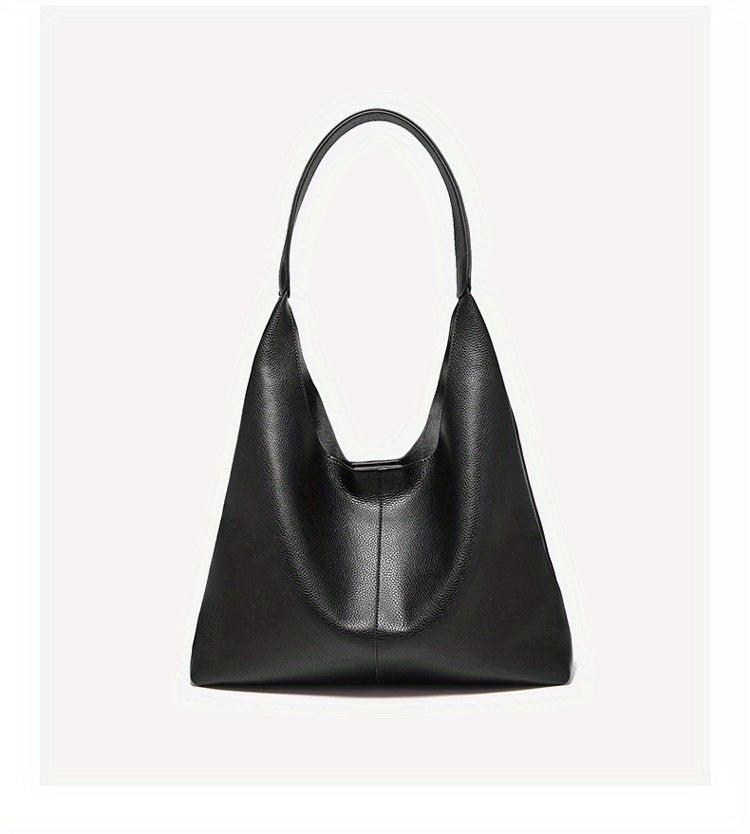 Women's Leather Tote Bag - Large Capacity Bucket Crossbody Bag with Adjustable Shoulder Strap