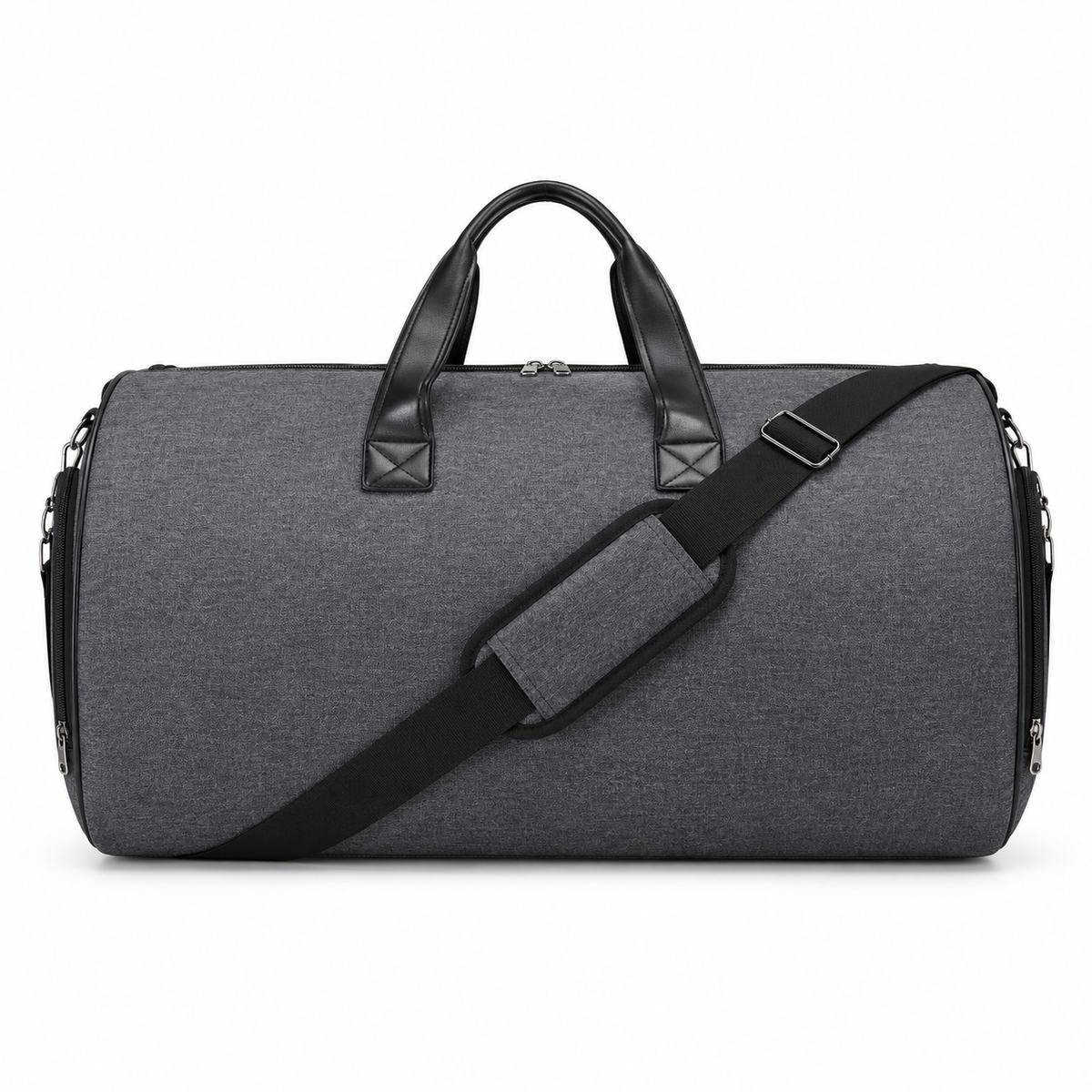 Charcoal Grey Convertible Garment Overnight Bag