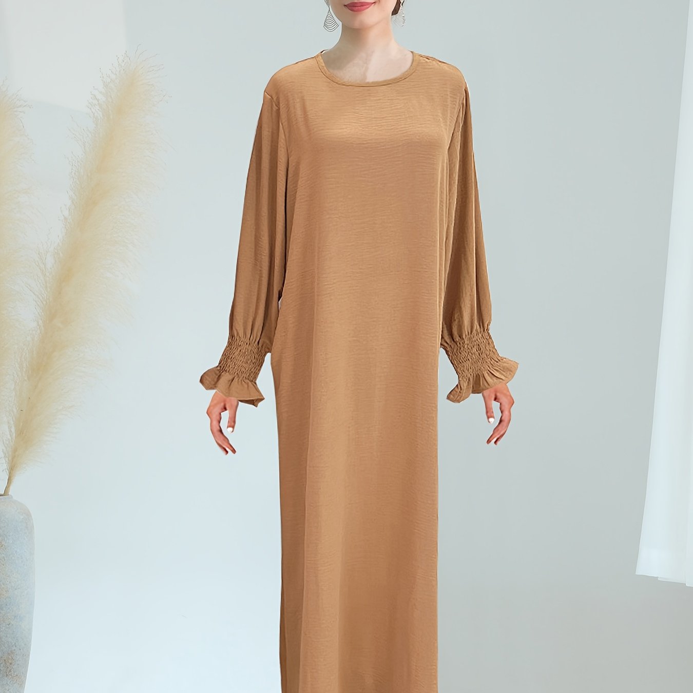Soft Crepe Material With Pocket Muslim Lady Abaya Prayer Abaya