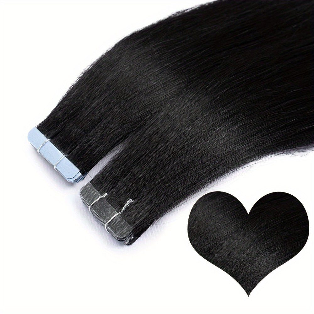 20pcs Remy Human Hair Tape In Straight Hair Extensions