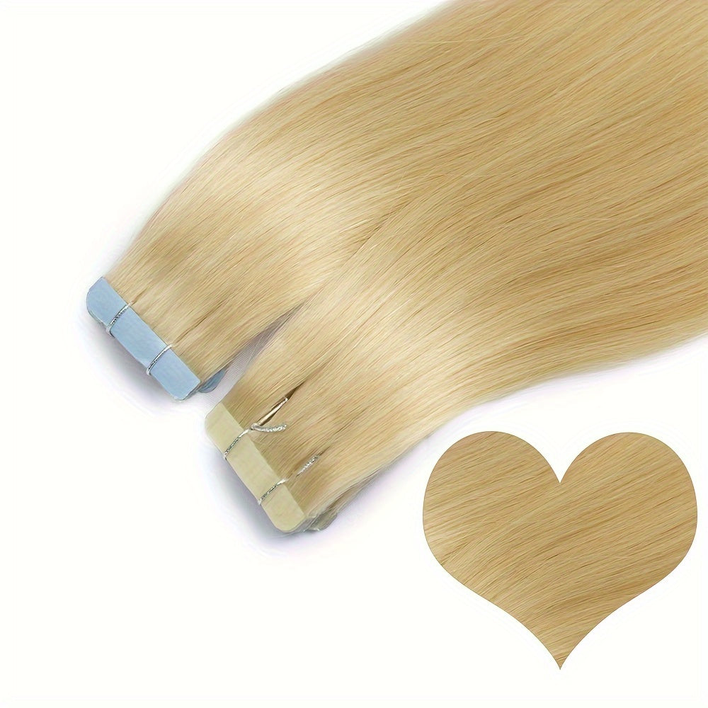 20pcs Remy Human Hair Tape In Straight Hair Extensions