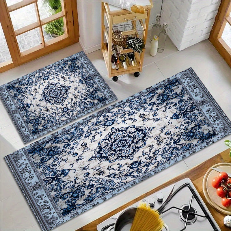 Decorative Home Rugs, Upgraded Thickened Anti-slip Floor Mats Machine Washable, Anti-slip Floor Mats, Living Room Bathroom Laundry Sink Doorway Floor Mats