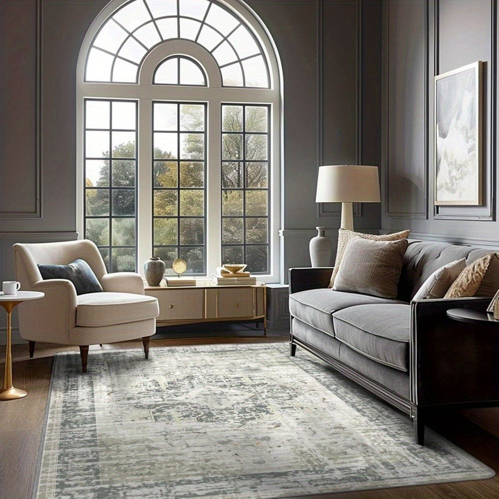 Non-slip carpet - Entrance rug, Front door rug, Interior Entrance rug, Mini rug, Bedroom kitchen rug (light grey)