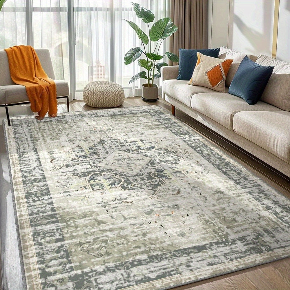 Non-slip carpet - Entrance rug, Front door rug, Interior Entrance rug, Mini rug, Bedroom kitchen rug (light grey)