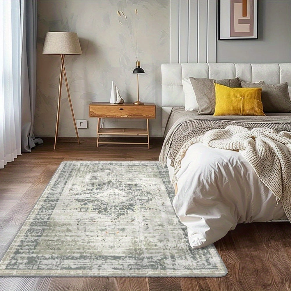 Non-slip carpet - Entrance rug, Front door rug, Interior Entrance rug, Mini rug, Bedroom kitchen rug (light grey)