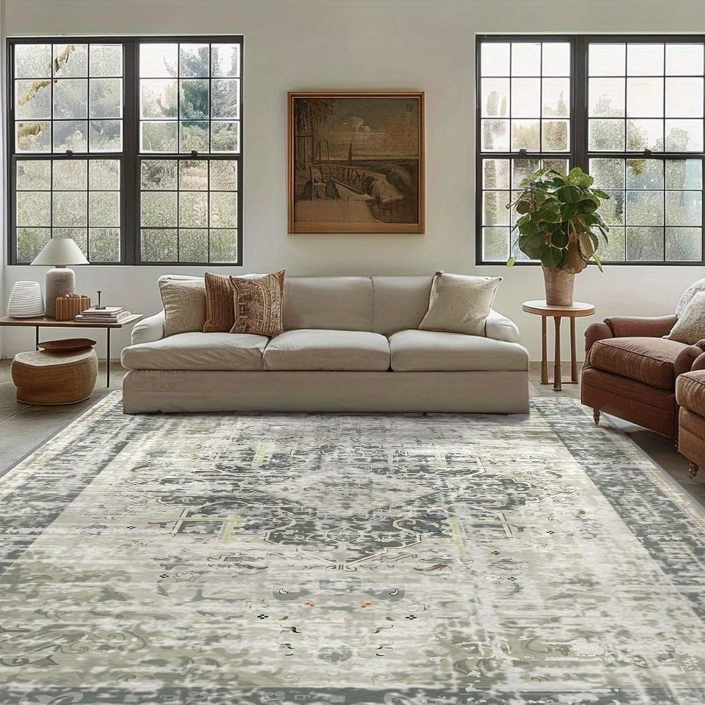 Non-slip carpet - Entrance rug, Front door rug, Interior Entrance rug, Mini rug, Bedroom kitchen rug (light grey)