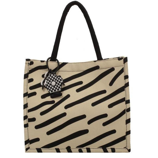 Durable Canvas Leather Sling Zipper Shoulder Bag, Designer Handbag, Canvas Tote Top Handle Women's Bag