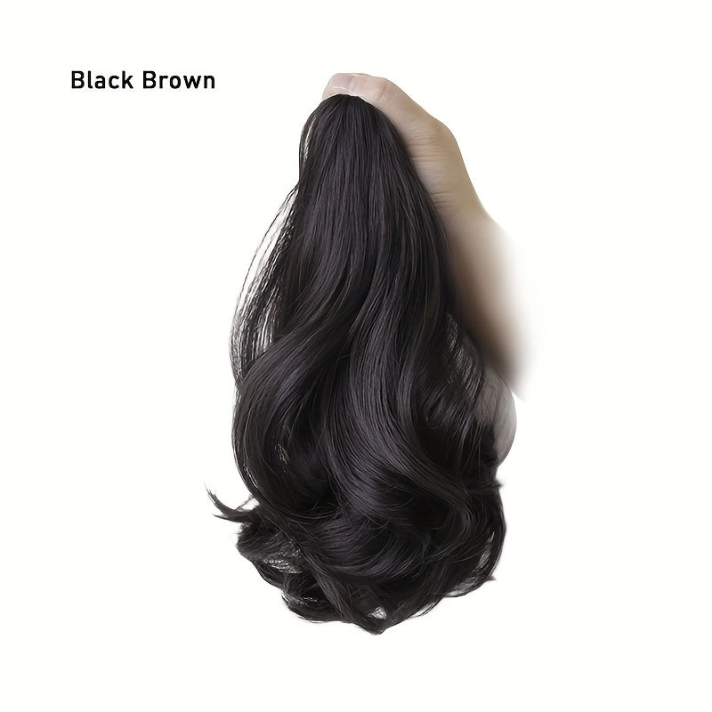 Claw Ponytail Medium Long Curly Wavy Synthetic Hair Extensions