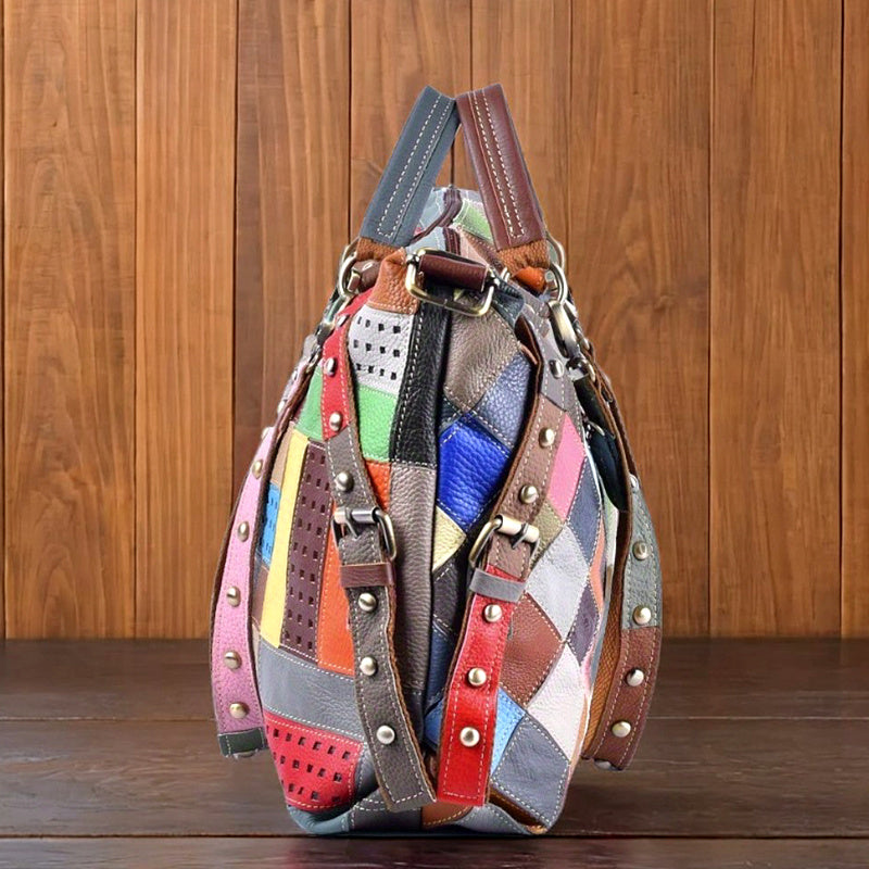 Tote Bag for Women - Large Capacity Cowhide Genuine Leather Crossbody Handbag