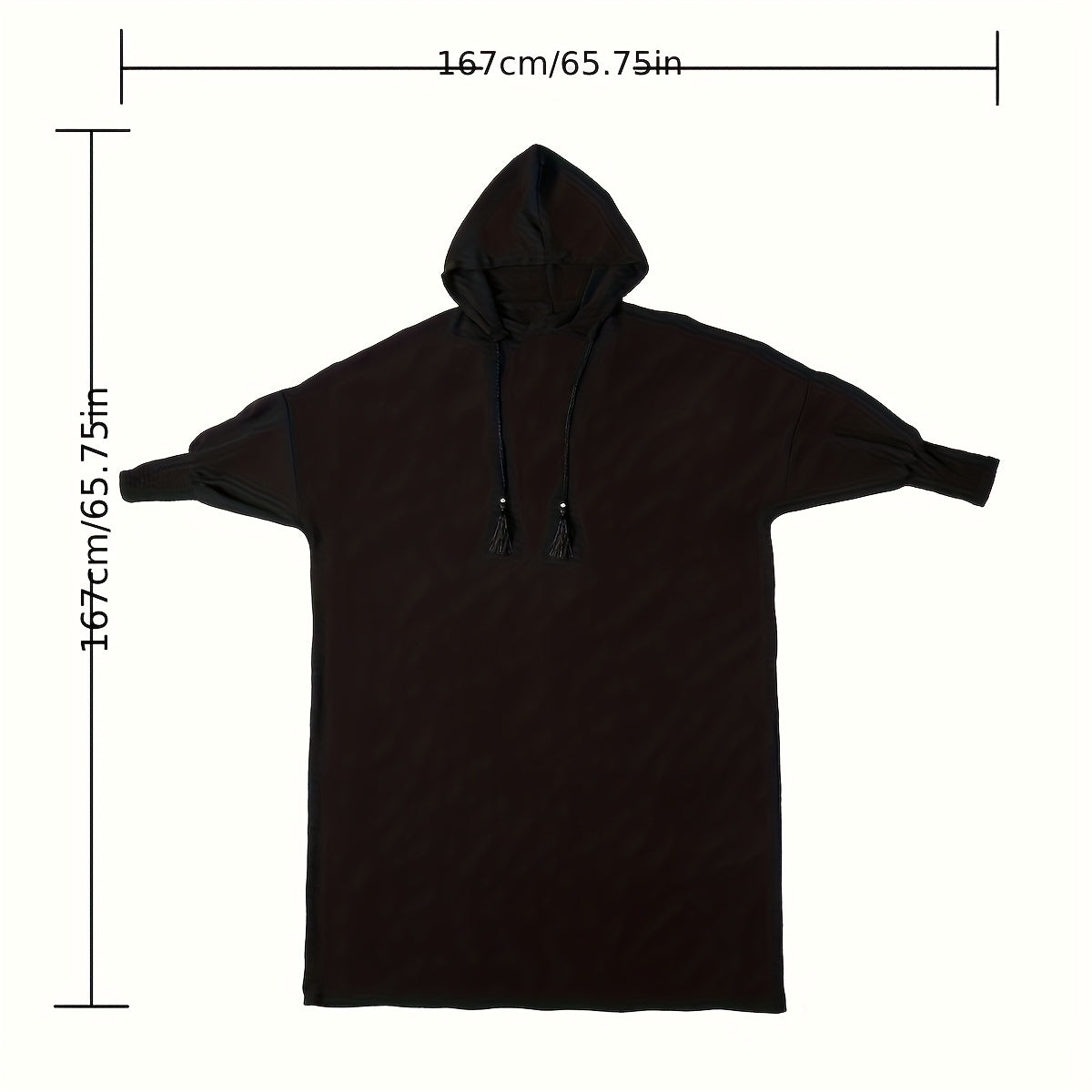 Elegant Solid Brown Crinkle Polyester Jibab Abaya with Hood - Breathable Loose Fit Women's Casual Hijab Dress for Outdoor Wear, Comfortable Wear | Flowing Garment | Smooth Texture