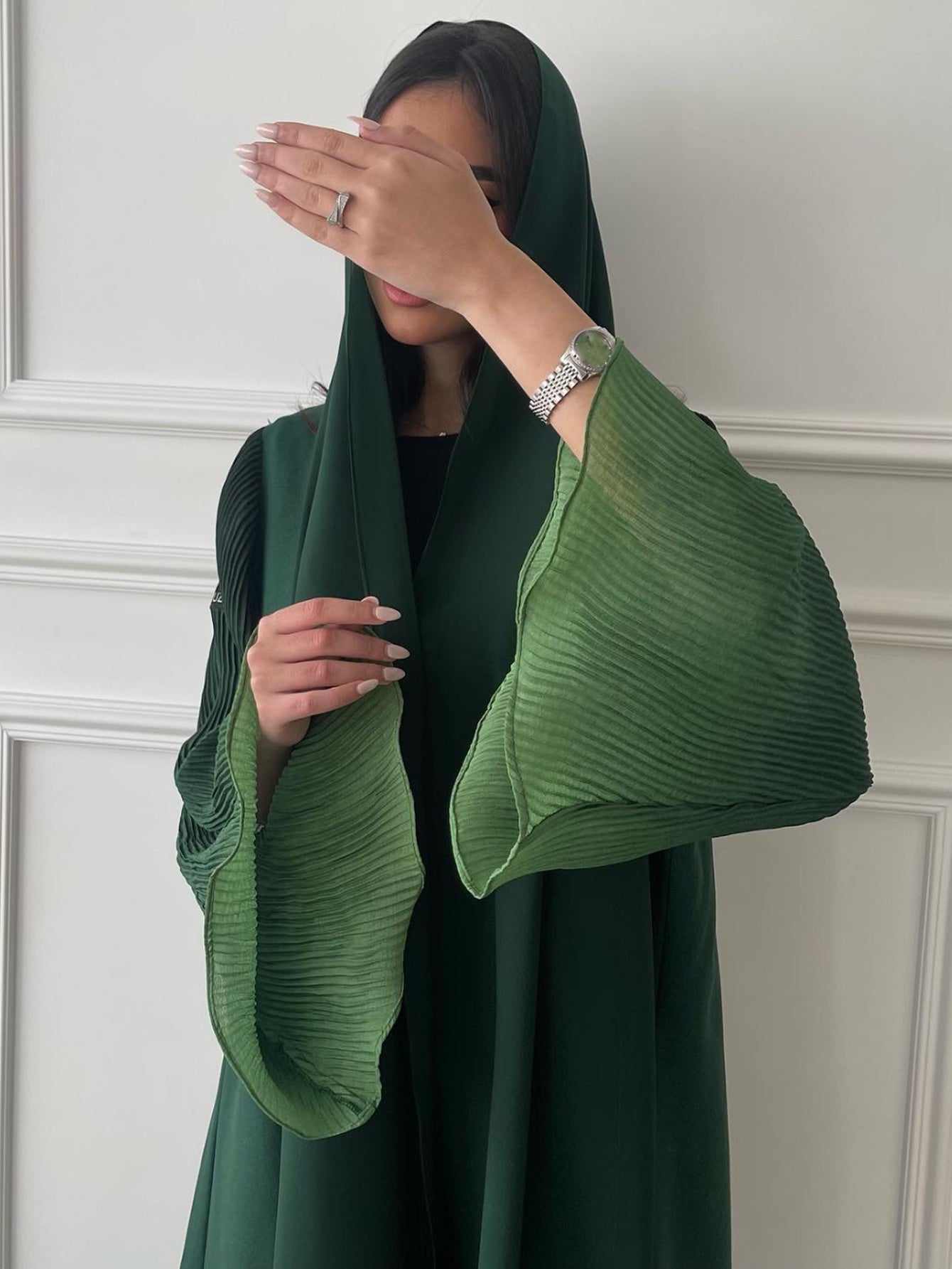 Women's Elegant Arabic Abaya Robe - Long Sleeve Islamic Muslim Wedding & Everyday Dress, Formal Events - Machine Washable Non-See-Through Abaya Gown