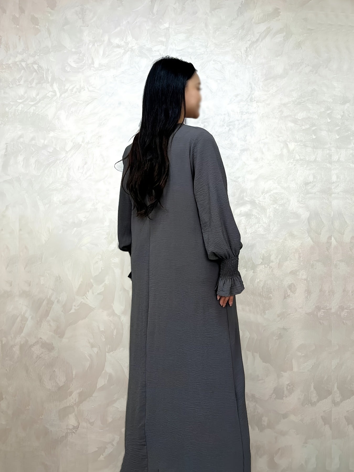 Soft Crepe Material With Pocket Muslim Lady Abaya Prayer Abaya