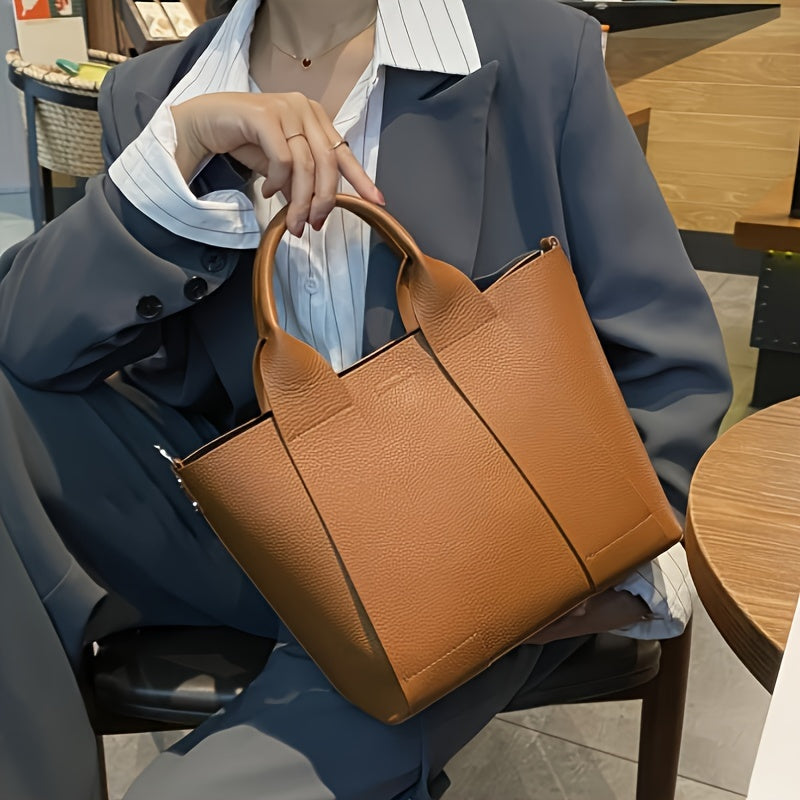 Leather Crossbody Bag Minimalist Leather Handbag, Women's Crossbody Bag, Fashionable Solid Color Handbag, Minimalist Crossbody Bag