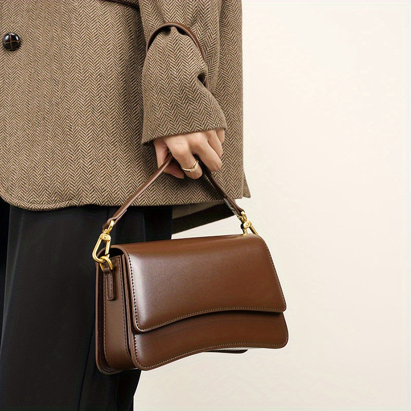 New Leather Bag High Quality Leather Single Shoulder Crossbody Shoulder Bag, 2025 New Versatile Underarm Bag for Women