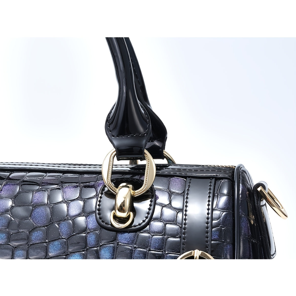Crocodile Leather Crossbody Bags For Women, Large Leather Duffel Handbags For Women, Luxury Designer Bag, Over Shoulder Bag, Genuine Leather Large Tote Bag, Large Capacity