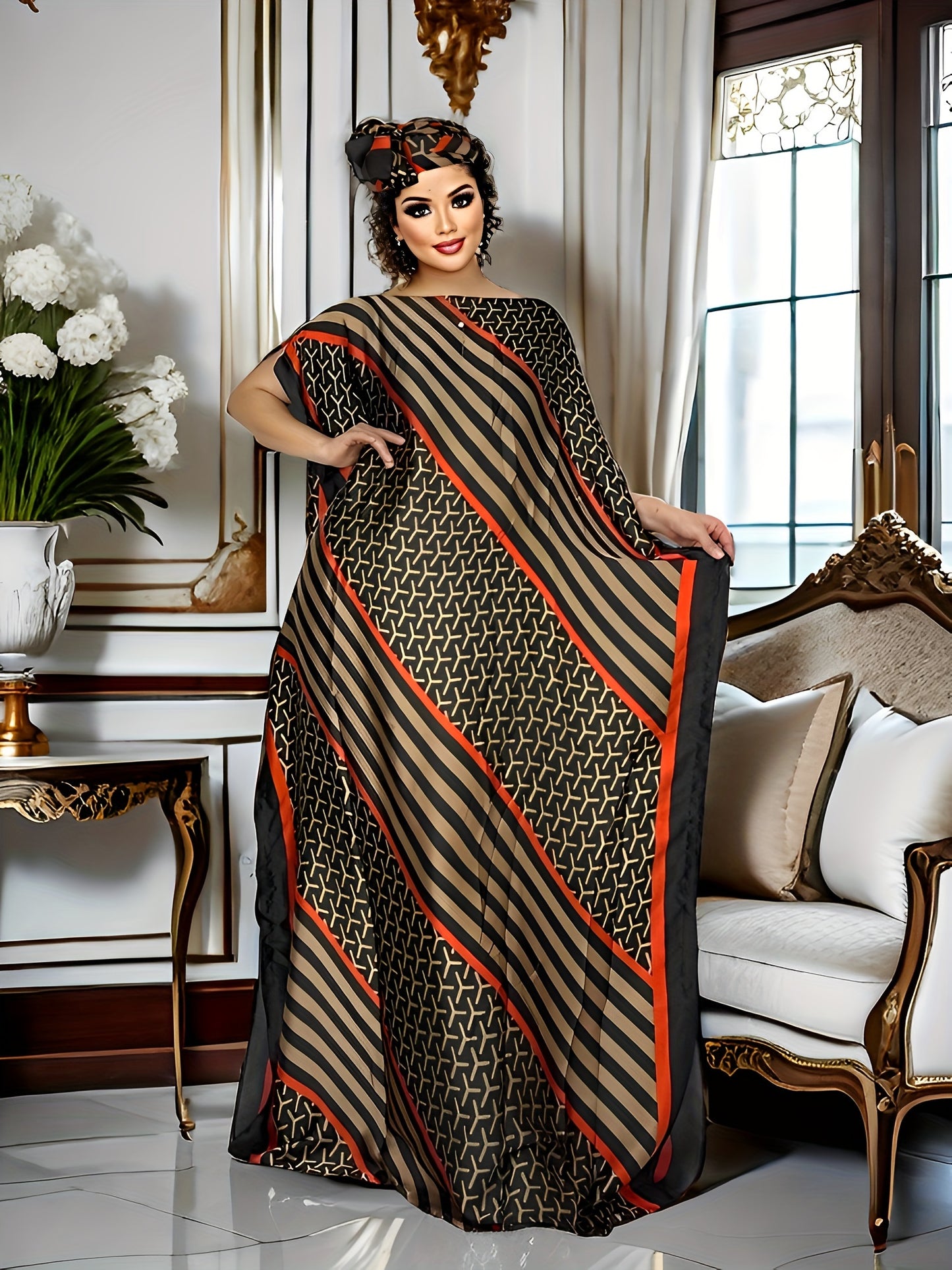 Middle Eastern Robe + Scarf | Kaftan Abaya